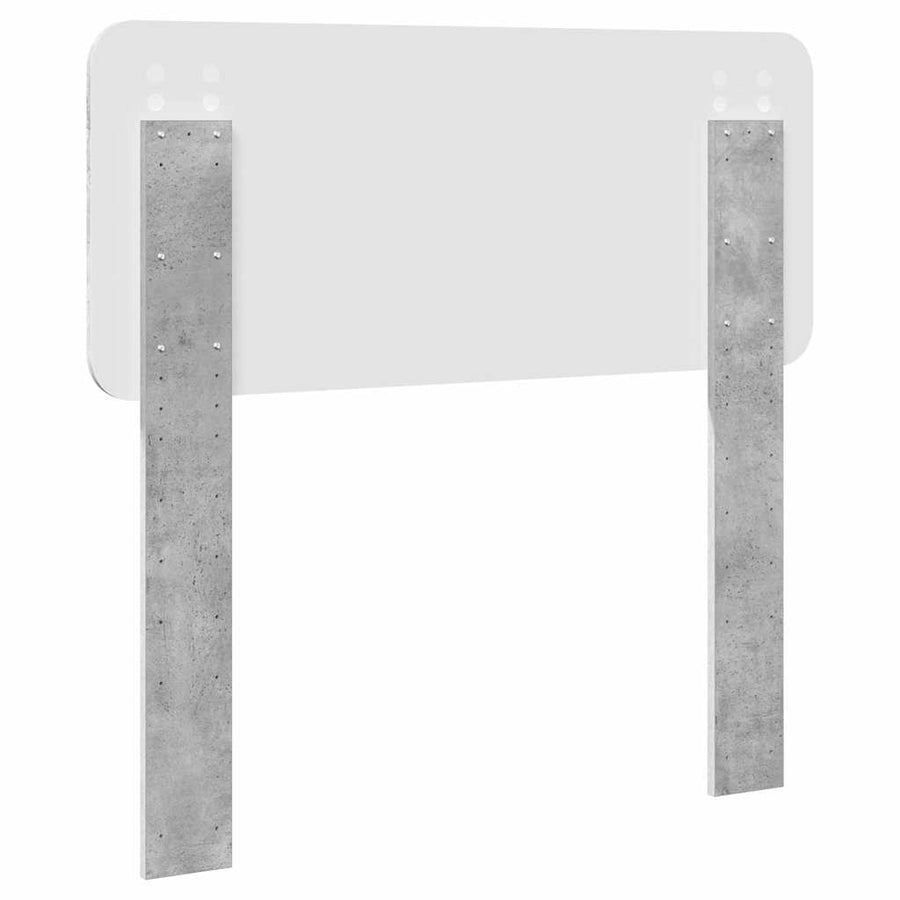 Hoofdbord met hoofdeinde Beton Grijs 80 cm Bewerkt hout