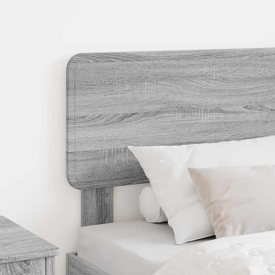Hoofdbord met hoofdeinde Grijs Sonoma 80 cm Bewerkt hout