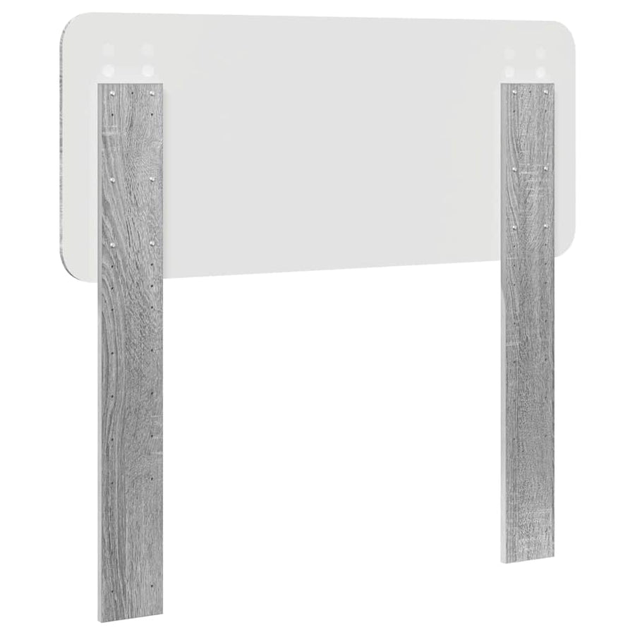 Hoofdbord met hoofdeinde Grijs Sonoma 80 cm Bewerkt hout