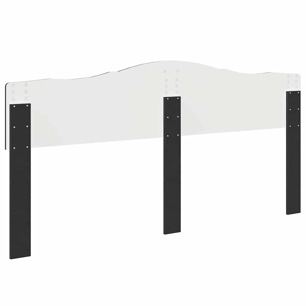 Hoofdbord met hoofdeinde Zwart Eiken 200 cm Bewerkt hout
