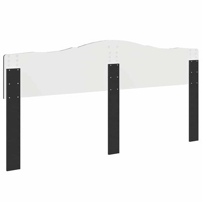 Hoofdbord met hoofdeinde Zwart Eiken 200 cm Bewerkt hout