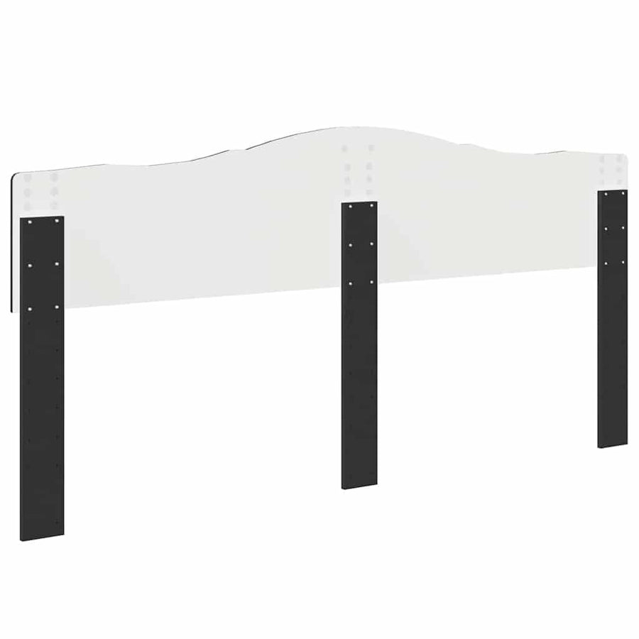 Hoofdbord met hoofdeinde Zwart Eiken 200 cm Bewerkt hout