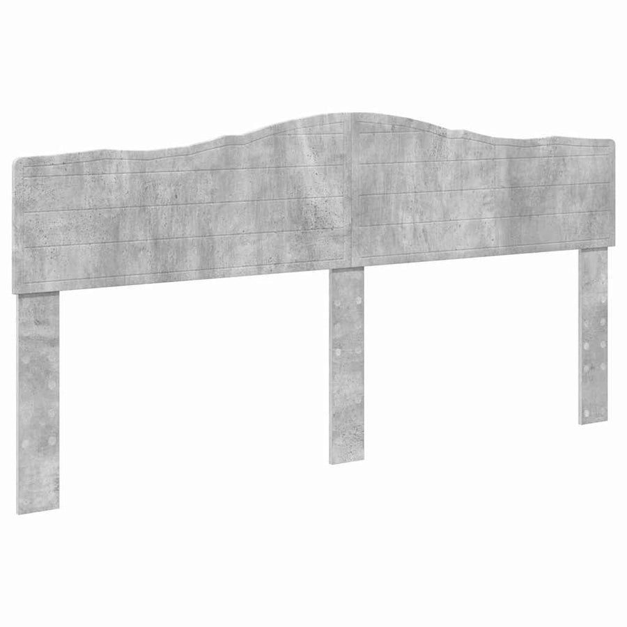 Hoofdbord met hoofdeinde Beton Grijs 200 cm Bewerkt hout