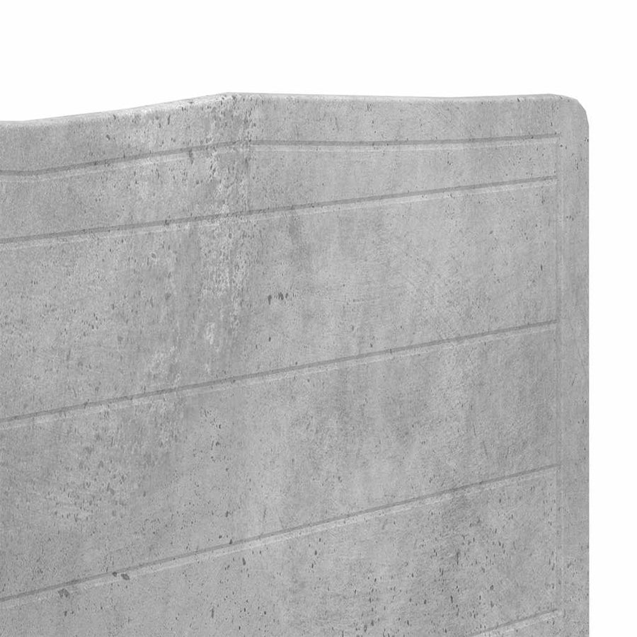 Hoofdbord met hoofdeinde Beton Grijs 180 cm Bewerkt hout