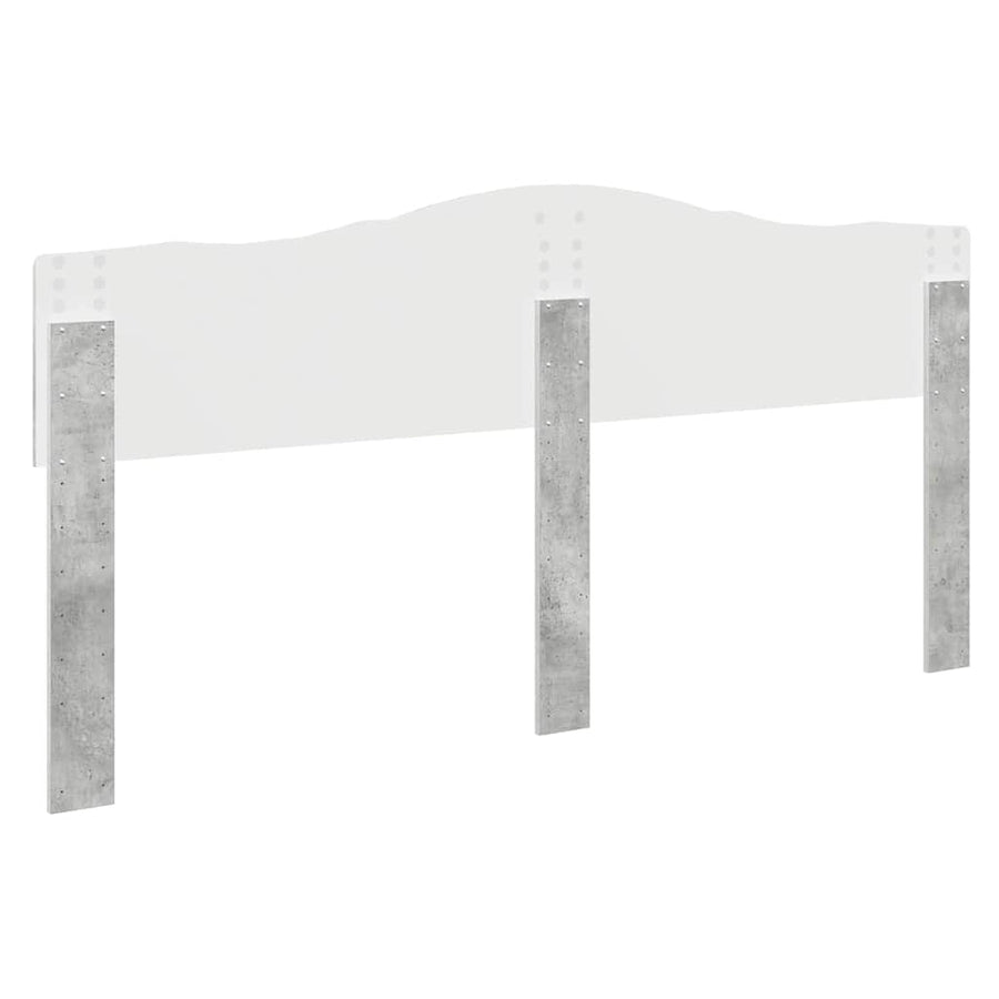 Hoofdbord met hoofdeinde Beton Grijs 180 cm Bewerkt hout
