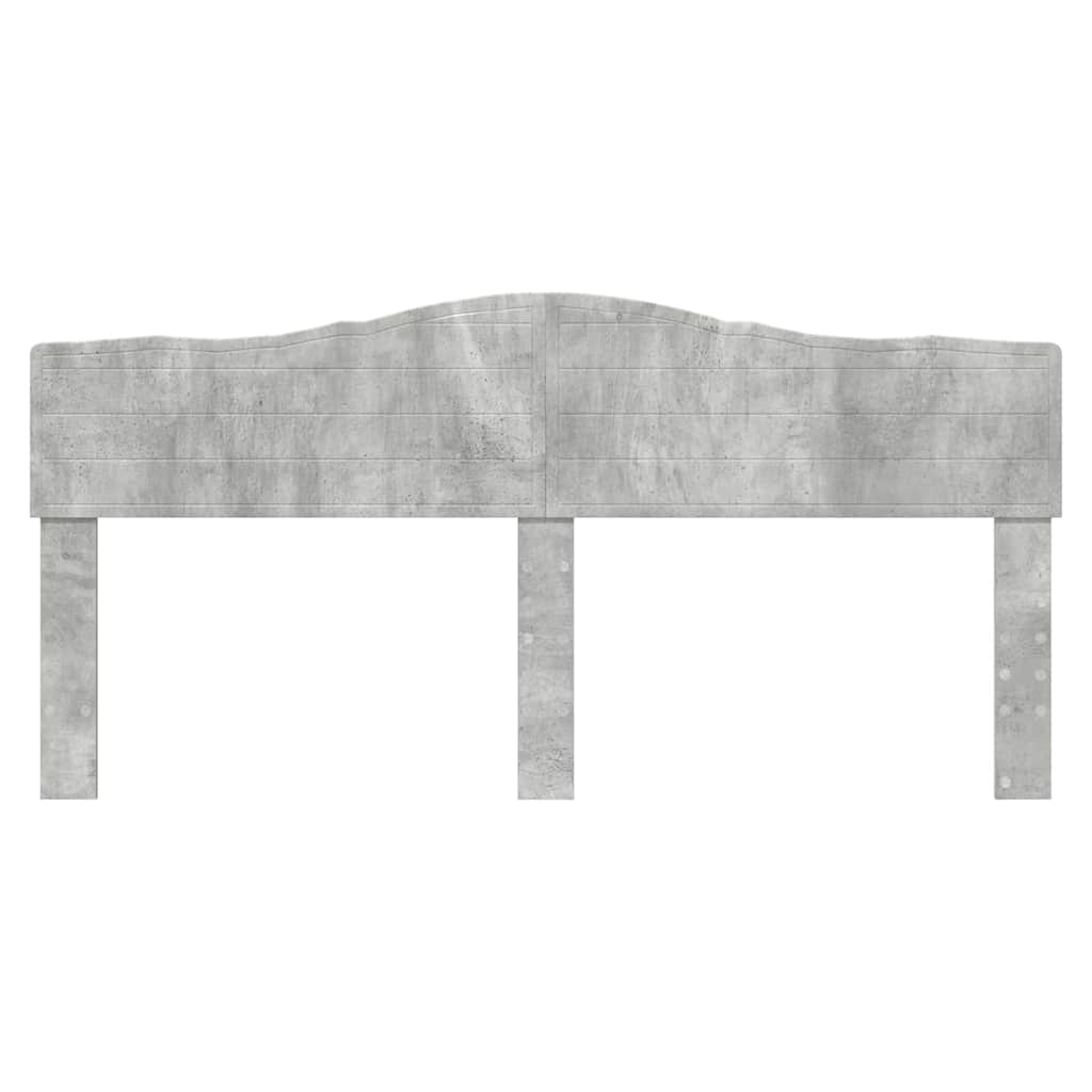 Hoofdbord met hoofdeinde Beton Grijs 180 cm Bewerkt hout