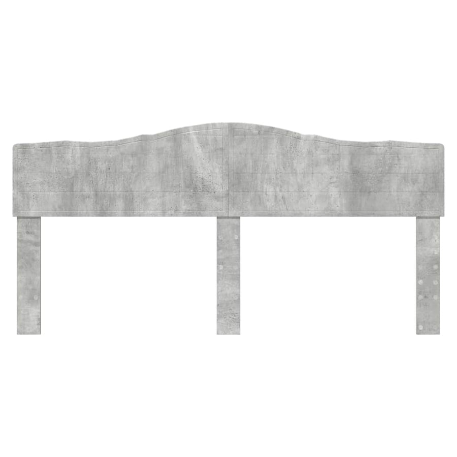 Hoofdbord met hoofdeinde Beton Grijs 180 cm Bewerkt hout