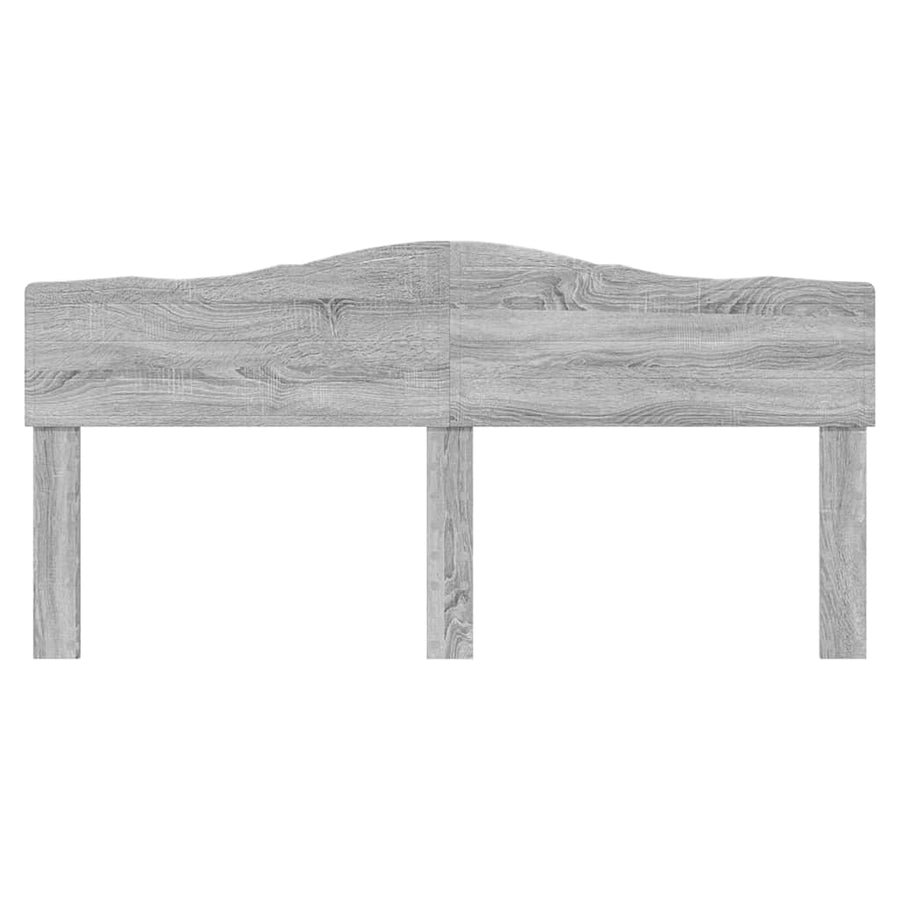Hoofdbord met hoofdeinde Grijs Sonoma 180 cm Bewerkt hout