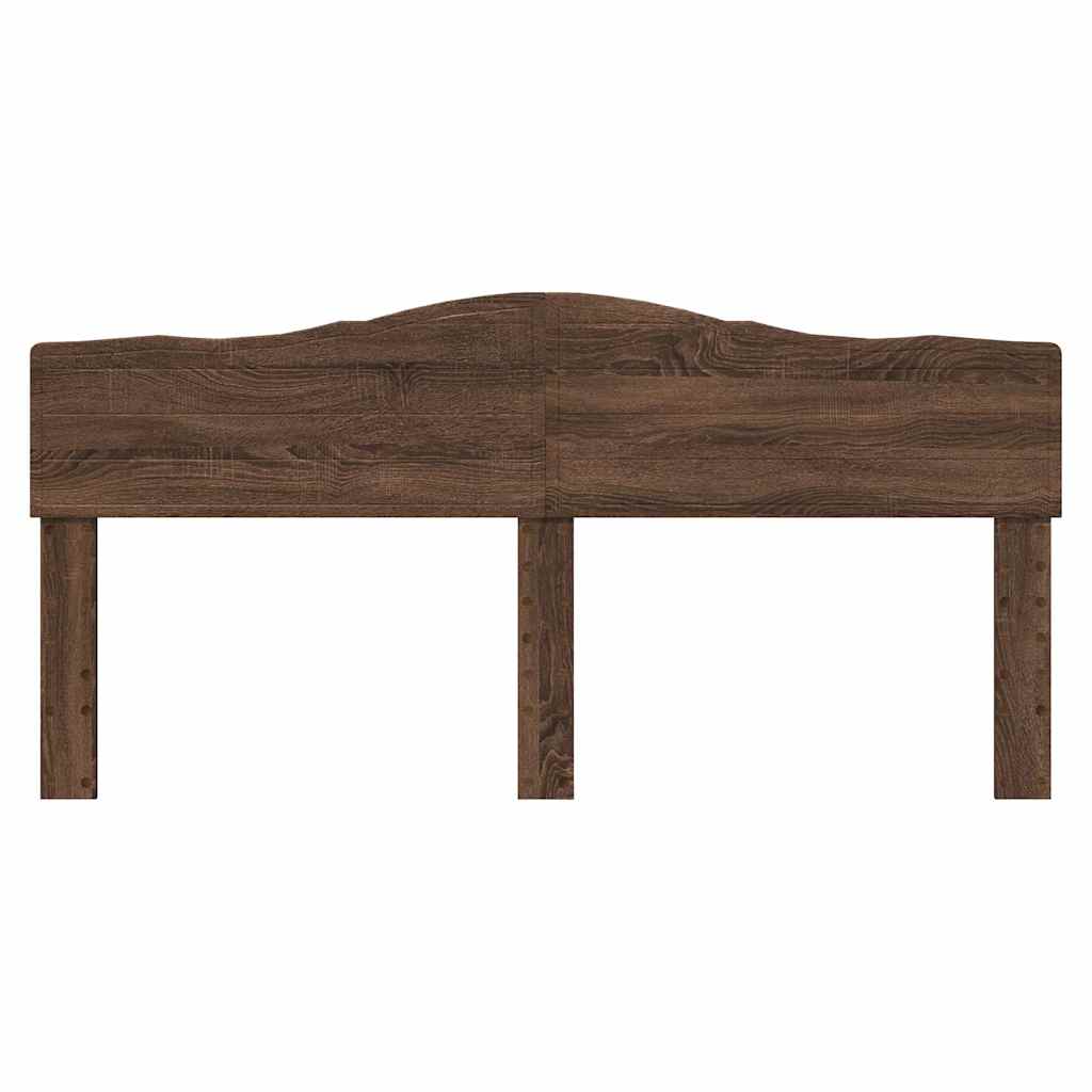 Hoofdbord met hoofdeinde Bruin Eiken 180 cm Bewerkt hout