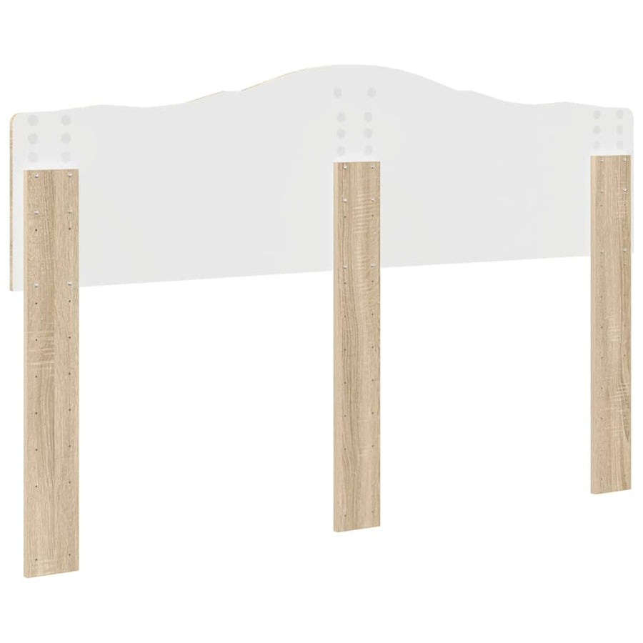 Hoofdbord met hoofdeinde Sonoma Eiken 160 cm Bewerkt hout