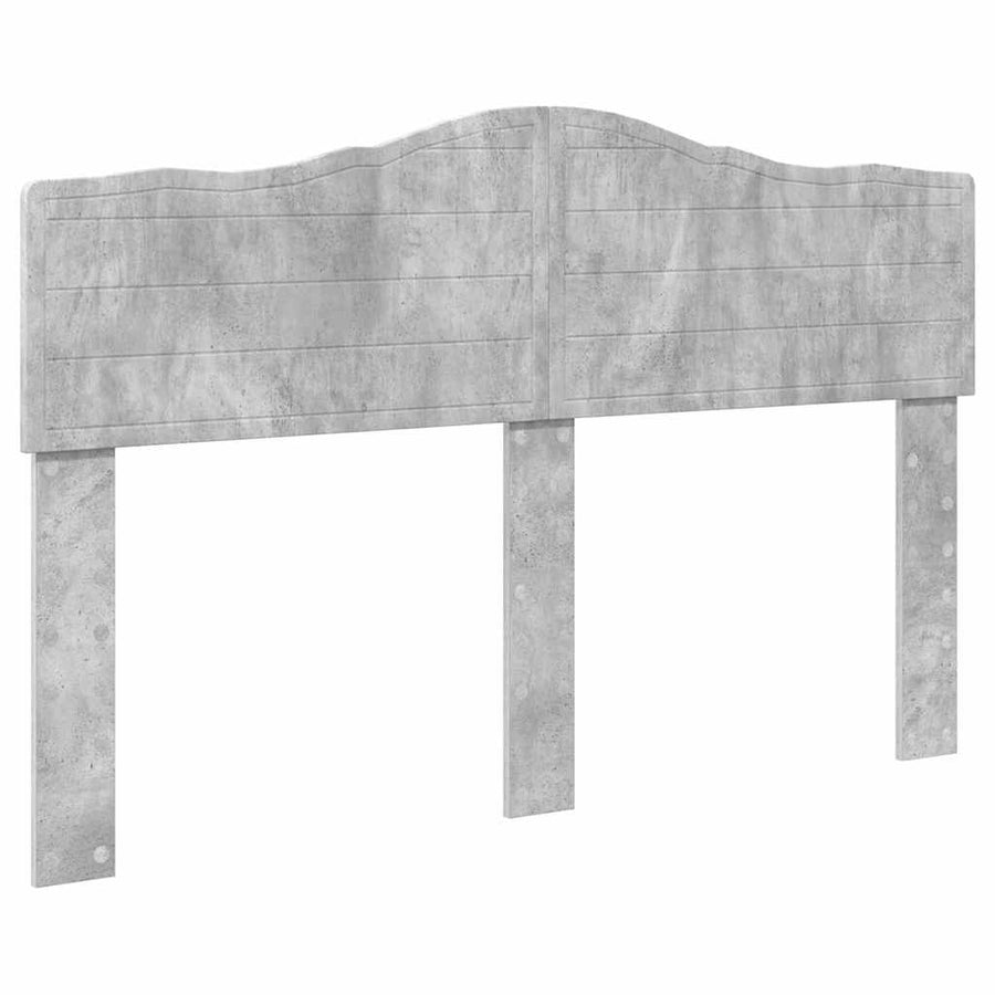 Hoofdbord met hoofdeinde Beton Grijs 160 cm Bewerkt hout