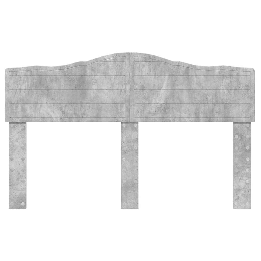 Hoofdbord met hoofdeinde Beton Grijs 160 cm Bewerkt hout