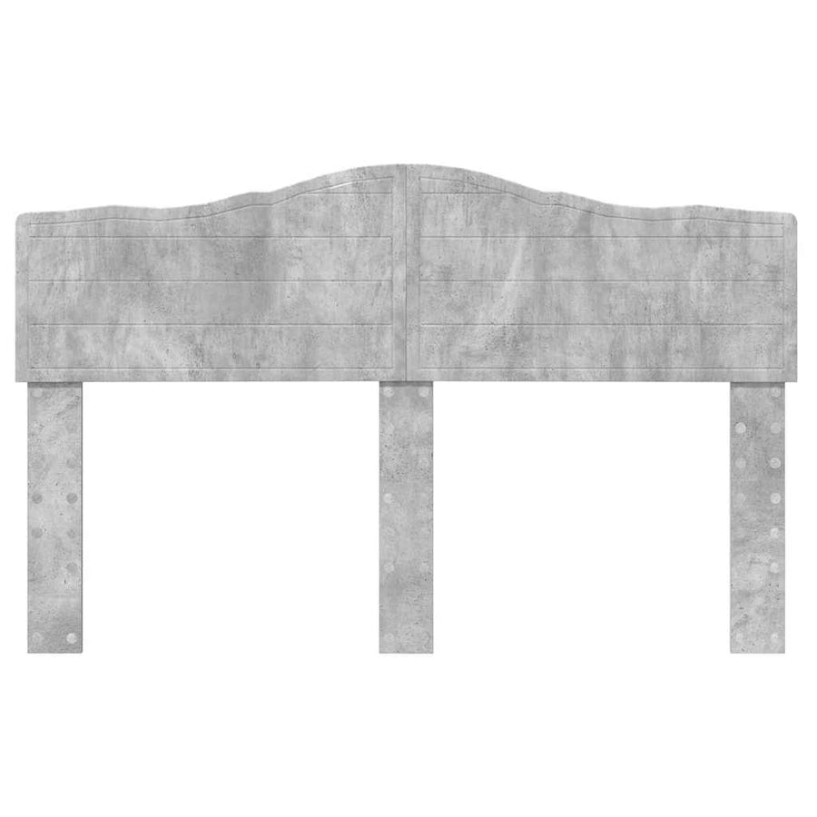 Hoofdbord met hoofdeinde Beton Grijs 160 cm Bewerkt hout