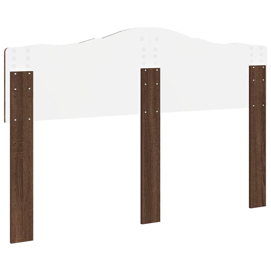 Hoofdbord met hoofdeinde Bruin Eiken 150 cm Bewerkt hout