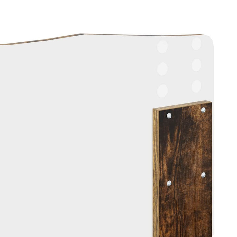Hoofdbord met hoofdeinde Gerookt eiken 140 cm Bewerkt hout