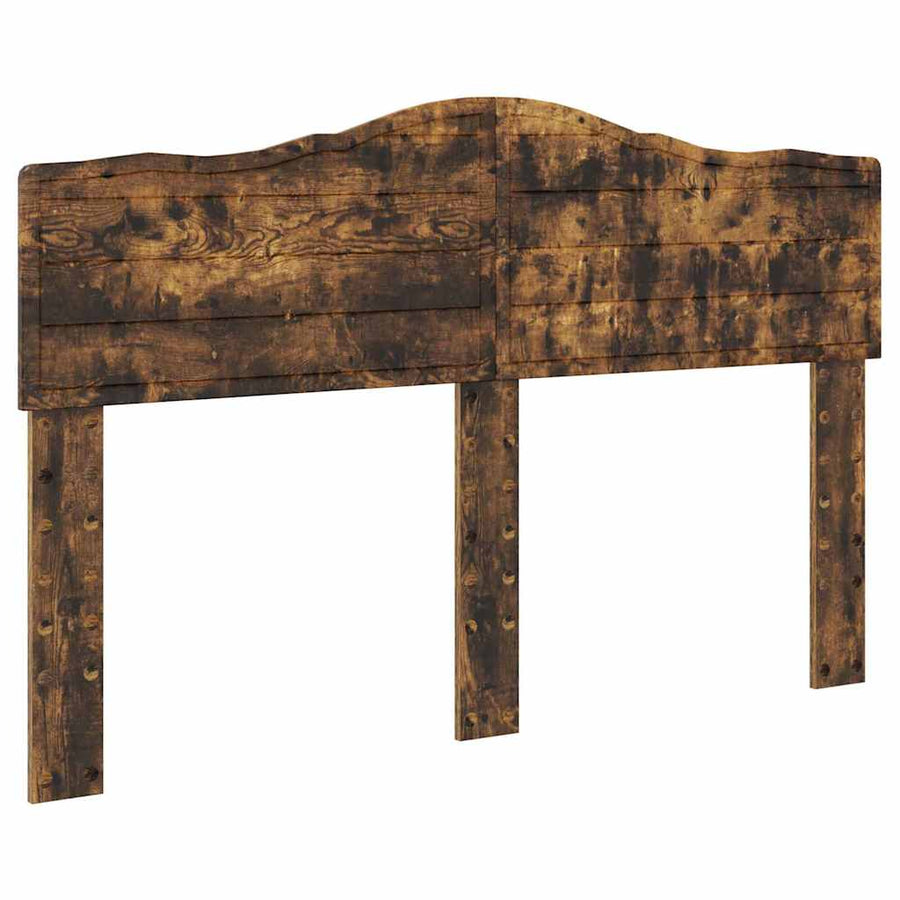 Hoofdbord met hoofdeinde Gerookt eiken 140 cm Bewerkt hout