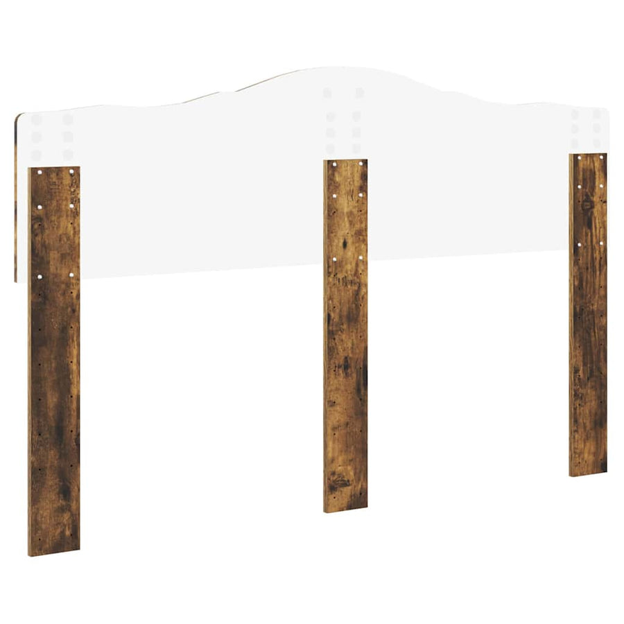 Hoofdbord met hoofdeinde Gerookt eiken 140 cm Bewerkt hout