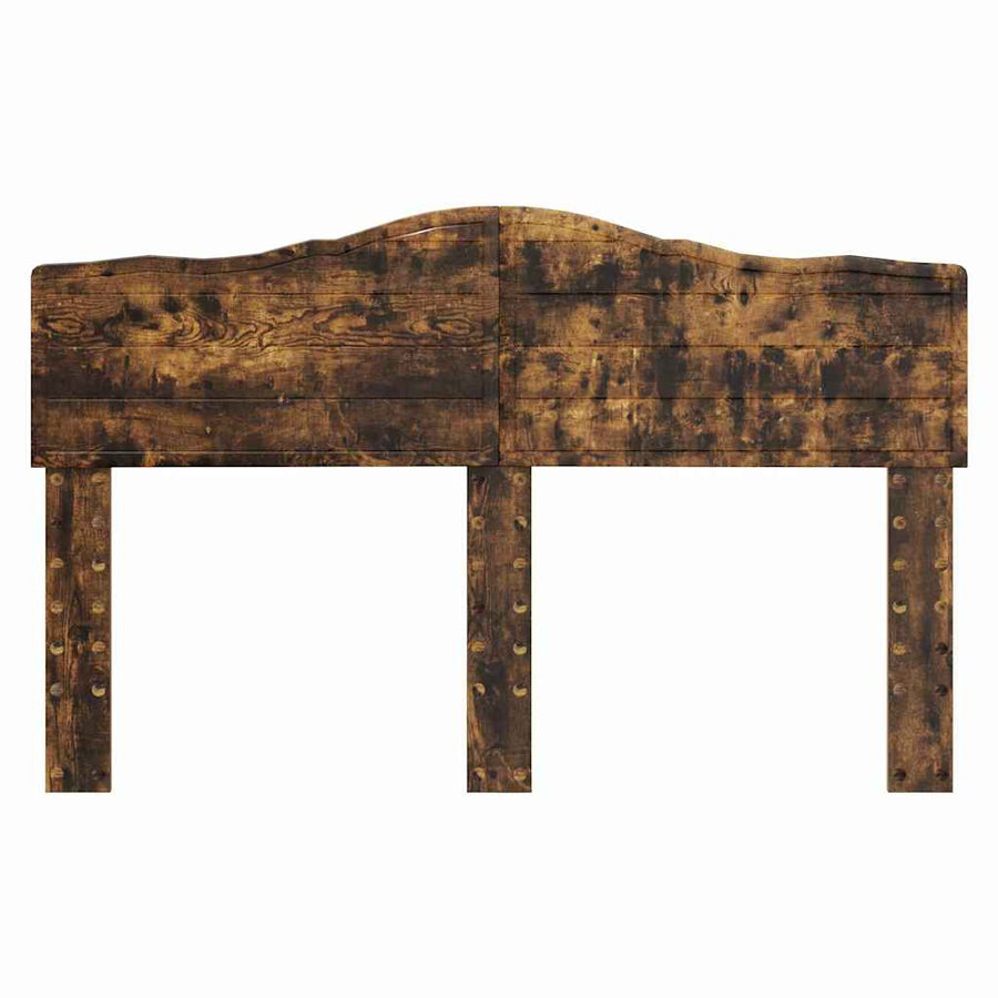 Hoofdbord met hoofdeinde Gerookt eiken 140 cm Bewerkt hout