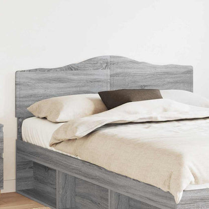 Hoofdbord met hoofdeinde Grijs Sonoma 140 cm Bewerkt hout