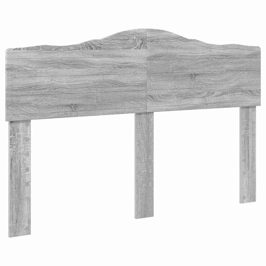 Hoofdbord met hoofdeinde Grijs Sonoma 140 cm Bewerkt hout
