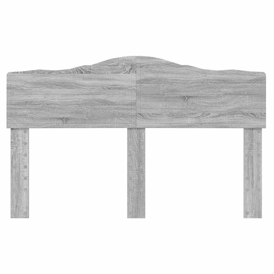 Hoofdbord met hoofdeinde Grijs Sonoma 140 cm Bewerkt hout