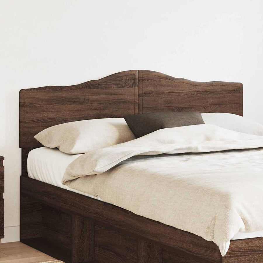 Hoofdbord met hoofdeinde Bruin Eiken 140 cm Bewerkt hout
