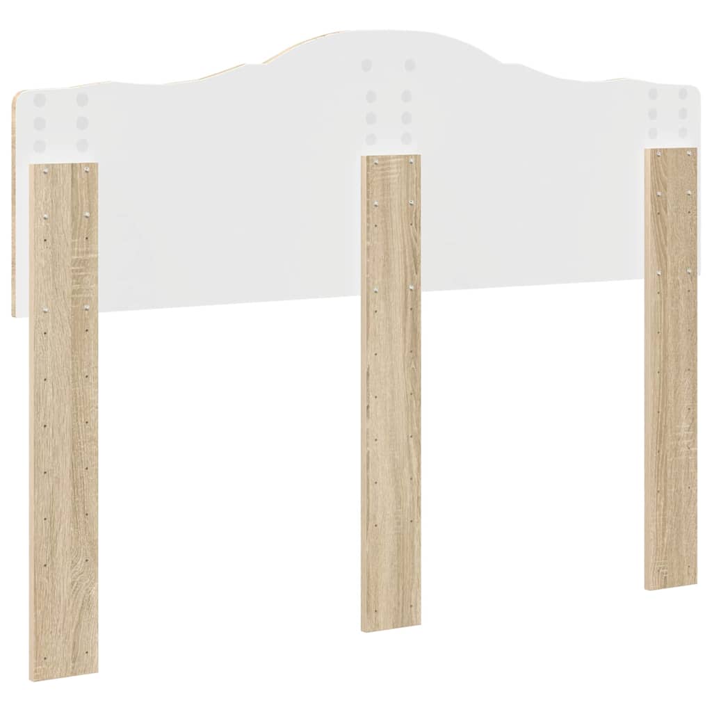 Hoofdbord met hoofdeinde Sonoma Eiken 135 cm Bewerkt hout
