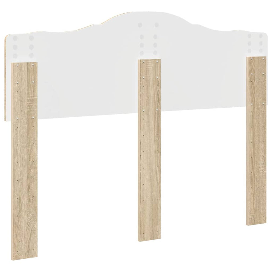 Hoofdbord met hoofdeinde Sonoma Eiken 135 cm Bewerkt hout