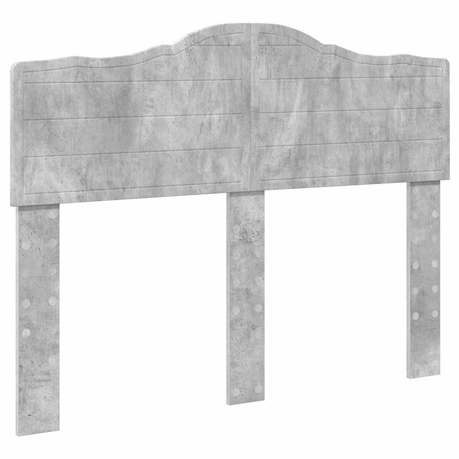 Hoofdbord met hoofdeinde Beton Grijs 135 cm Bewerkt hout