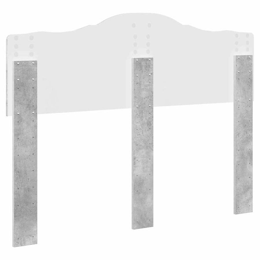 Hoofdbord met hoofdeinde Beton Grijs 135 cm Bewerkt hout