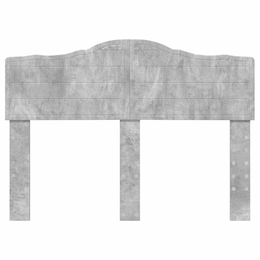 Hoofdbord met hoofdeinde Beton Grijs 135 cm Bewerkt hout