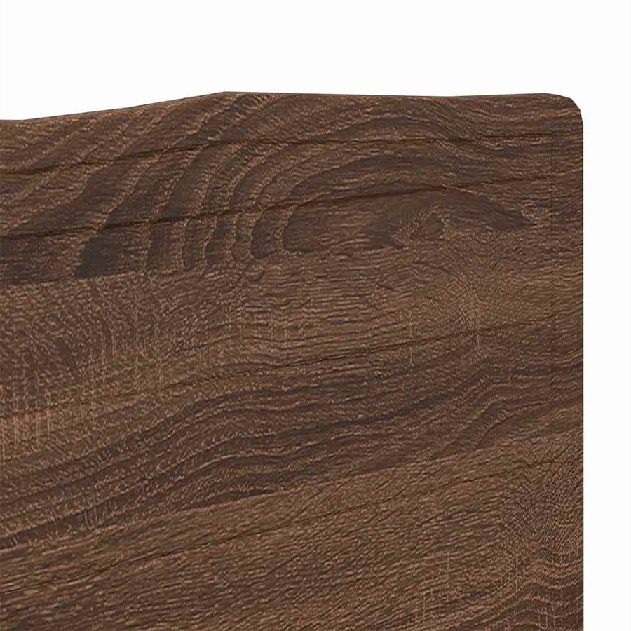 Hoofdbord met hoofdeinde Bruin Eiken 135 cm Bewerkt hout