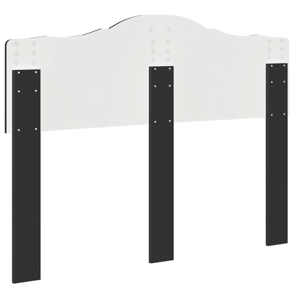 Hoofdbord met hoofdeinde Zwart Eiken 120 cm Bewerkt hout