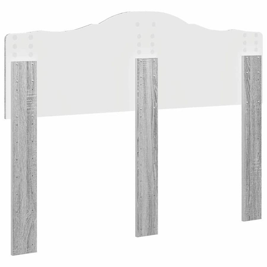 Hoofdbord met hoofdeinde Grijs Sonoma 120 cm Bewerkt hout