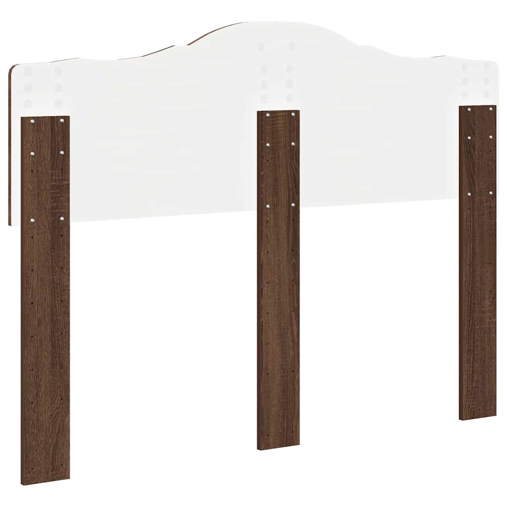 Hoofdbord met hoofdeinde Bruin Eiken 120 cm Bewerkt hout