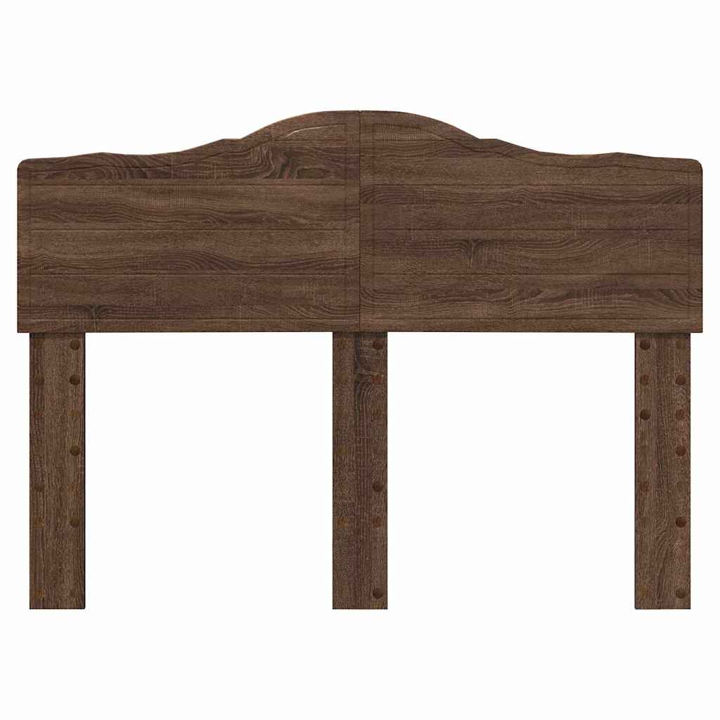 Hoofdbord met hoofdeinde Bruin Eiken 120 cm Bewerkt hout