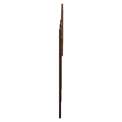 Hoofdbord met hoofdeinde Bruin Eiken 120 cm Bewerkt hout