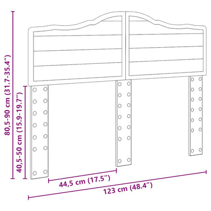 Hoofdbord met hoofdeinde Bruin Eiken 120 cm Bewerkt hout