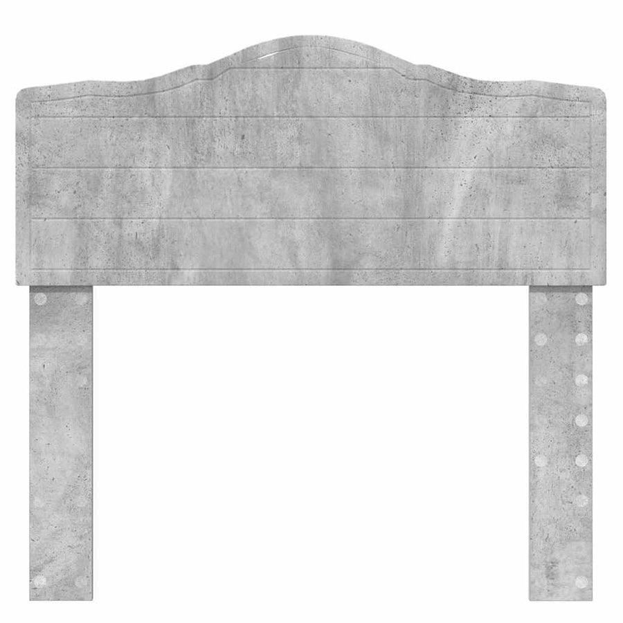Hoofdbord met hoofdeinde Beton Grijs 100 cm Bewerkt hout
