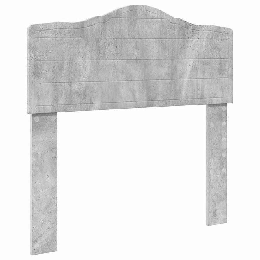 Hoofdbord met hoofdeinde Beton Grijs 90 cm Bewerkt hout
