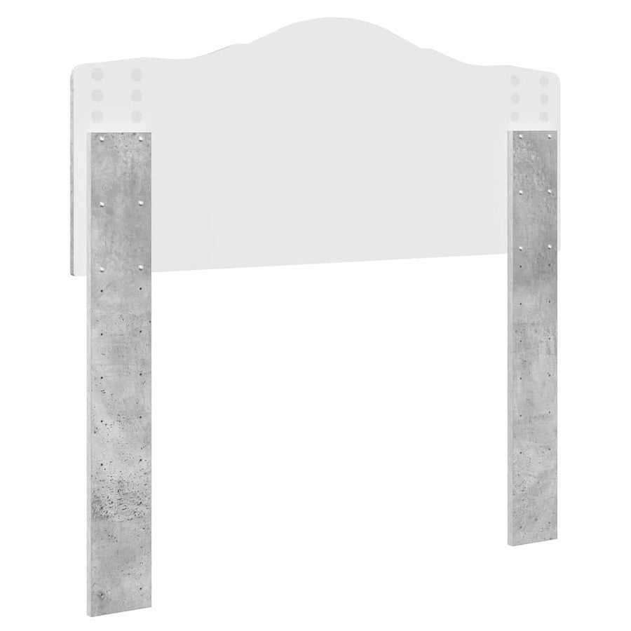 Hoofdbord met hoofdeinde Beton Grijs 90 cm Bewerkt hout