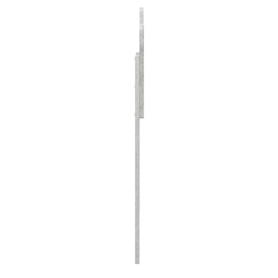Hoofdbord met hoofdeinde Beton Grijs 90 cm Bewerkt hout