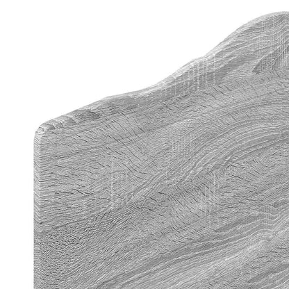 Hoofdbord met hoofdeinde Grijs Sonoma 90 cm Bewerkt hout