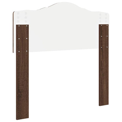 Hoofdbord met hoofdeinde Bruin Eiken 75 cm Bewerkt hout