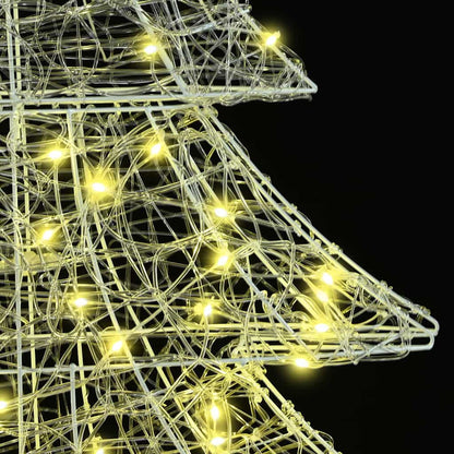 Kerstboom met 100 LED Warmwit 120 cm Acryl