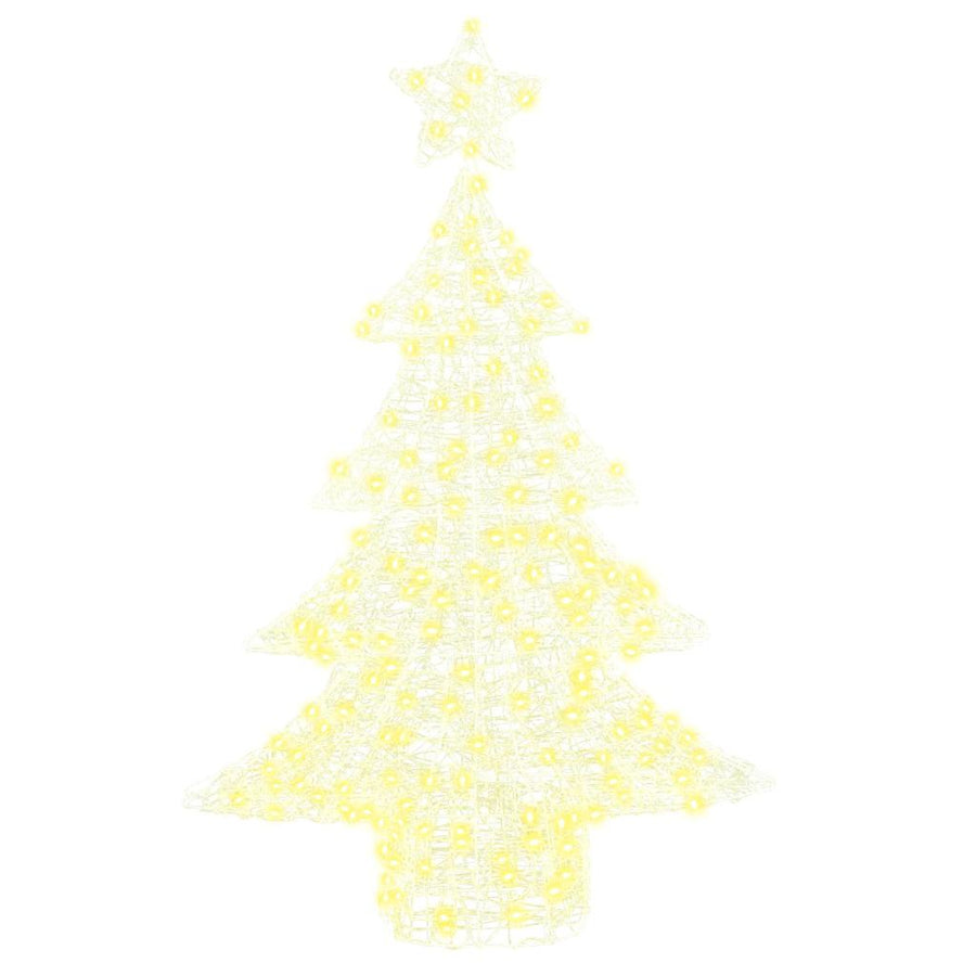 Kerstboom met 100 LED Warmwit 120 cm Acryl