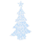 Christmas Tree with 100 LED Cool White 120 cm Acrylic
