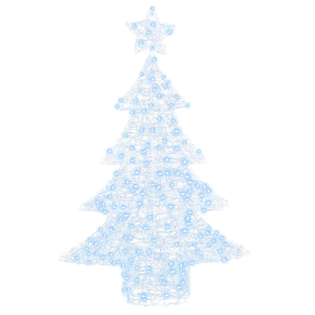 Kerstboom met 100 LED Koudwit 120 cm Acryl