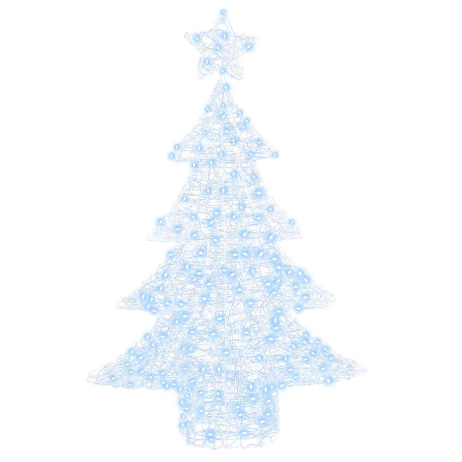 Kerstboom met 100 LED Koudwit 120 cm Acryl