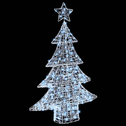 Kerstboom met 100 LED Koudwit 120 cm Acryl